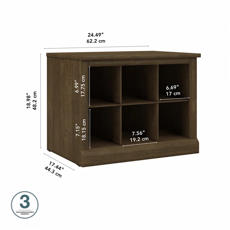 Kierra Hall Tree 24'' W with Bench and Shoe Storage