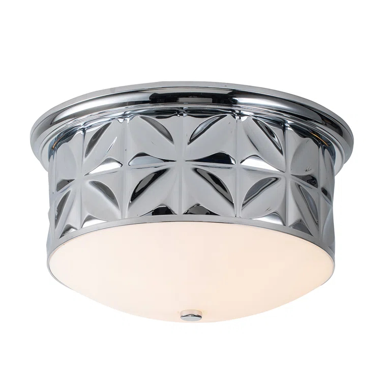 Polished Chrome 3-Light Indoor/Outdoor LED Flush Mount