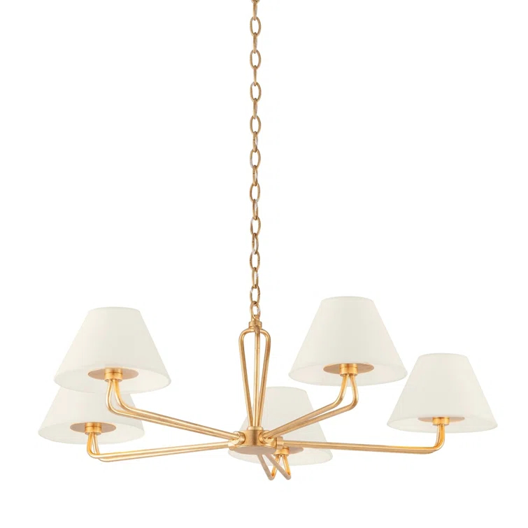 Hayden Chandelier - Brass / 5 Light