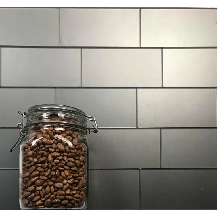 Forever Matte 3 in. x 6 in. Diamond Grade Glass Straight Edge Subway Decorative Kitchen & Bathroom Wall Tile