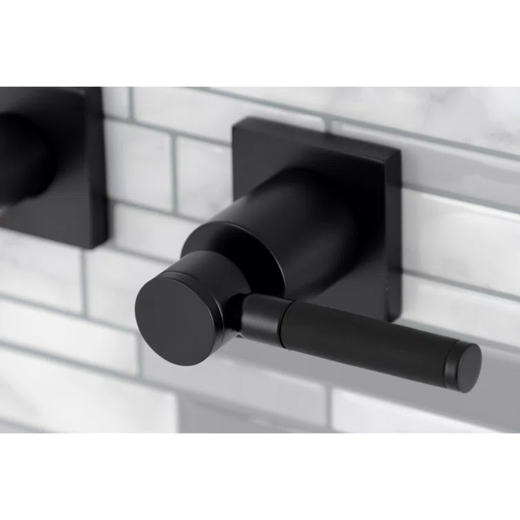 Kingston Brass Kaiser Two-Handle 3-Hole Wall Mount Bathroom Faucet