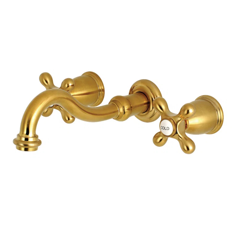 Kingston Brass Vintage Two-Handle 3-Hole Wall Mount Bathroom Faucet