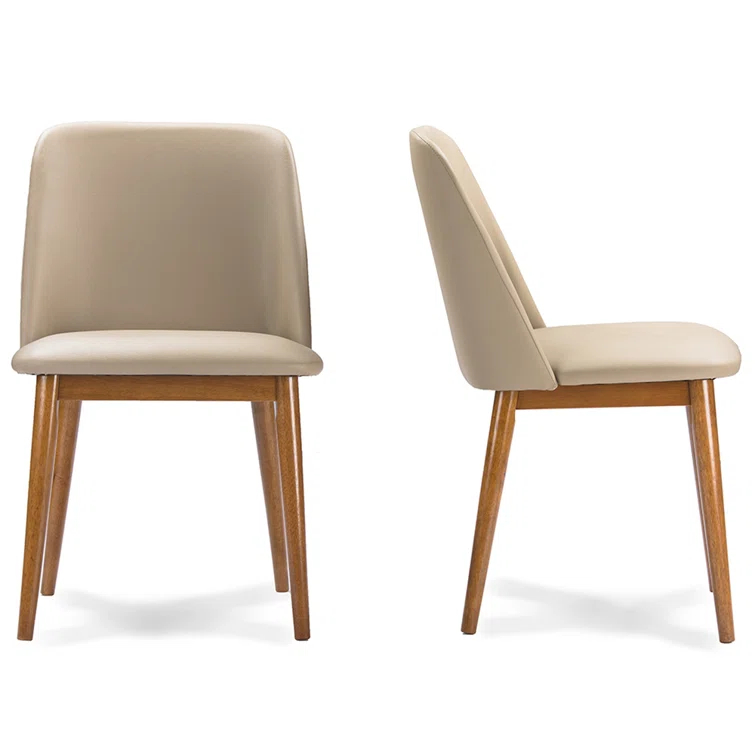 George Oliver Eli 18'' H Faux Leather Upholstered Side Chair (Set of 2)