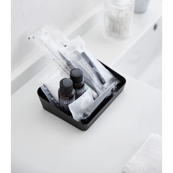 Yamazaki Home Space Saving Vanity Tray, Sloped, Steel, Large