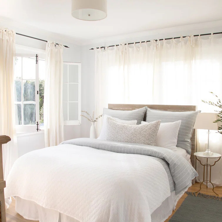Ojai Cotton Matelassé Coverlet by Pom Pom at Home - White / Twin