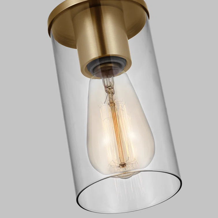 Zire Mini 4" Satin Brass Indoor/Outdoor Pendant Light