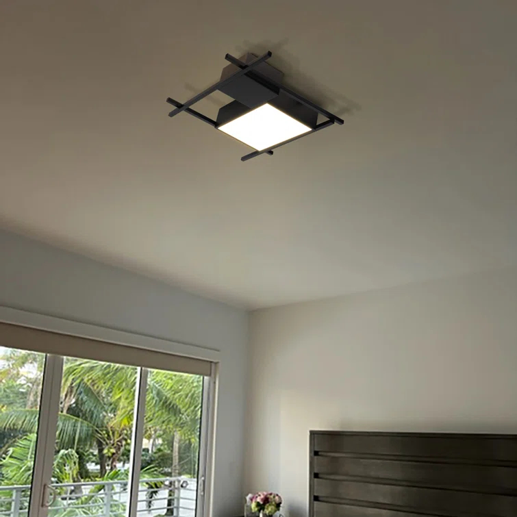 Radium 19-in Integrated LED Rectangular ETL Certified Semi Flush Ceiling Light