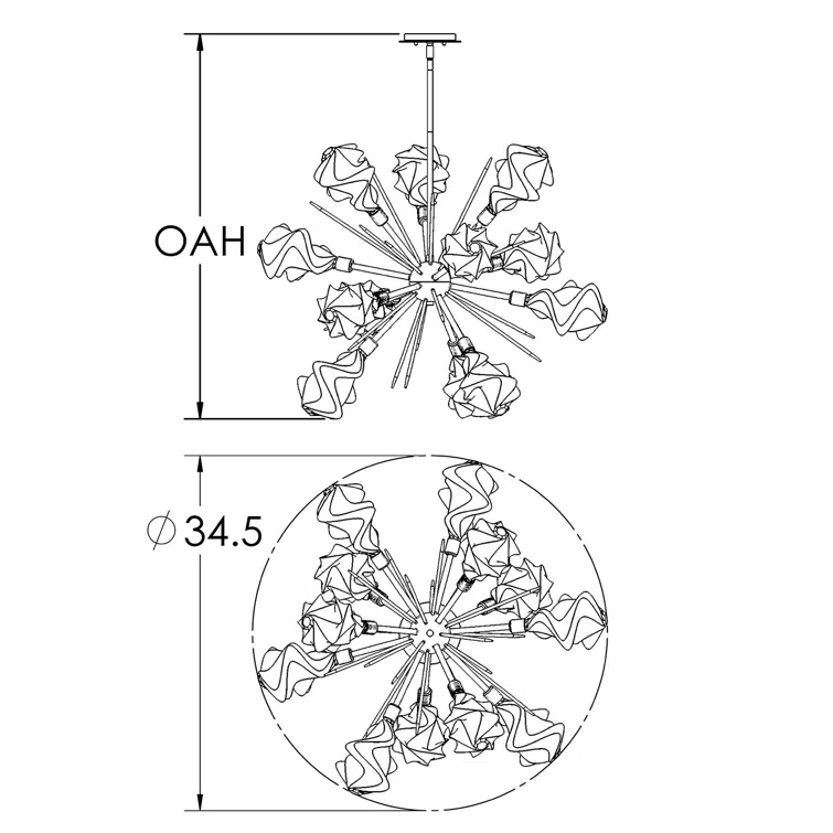 Blossom Starburst Chandelier