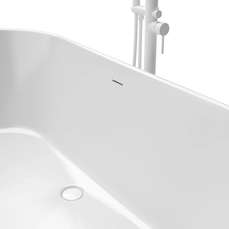 Infinity Z 67 in. L x 30-3/4 in. W x 22-7/8 in. H Freestanding Acrylic Bathtub