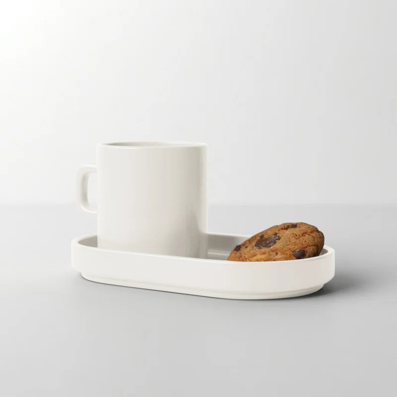 PILAR Stoneware Espresso Cup with Tray