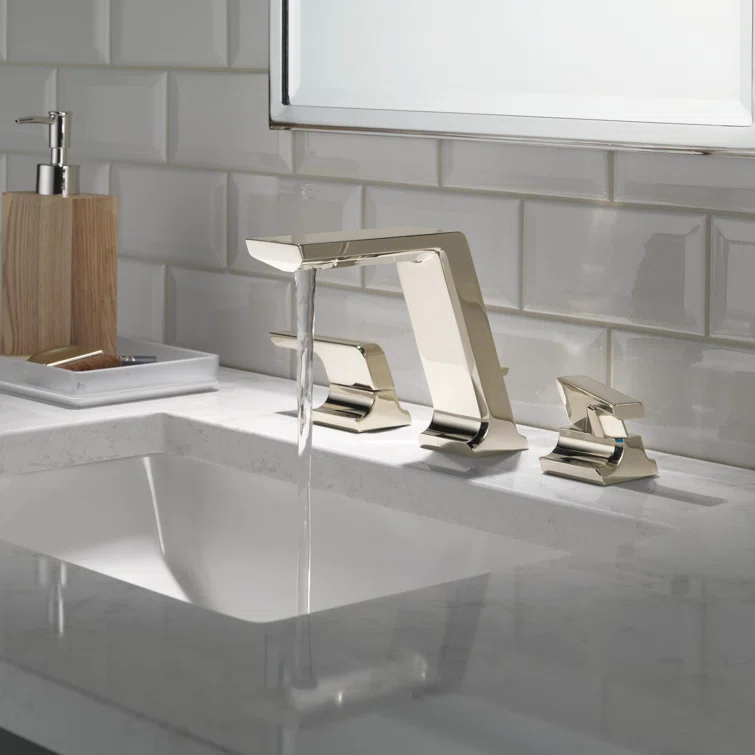 Pivotal Widespread Bathroom Faucet with Drain Assembly