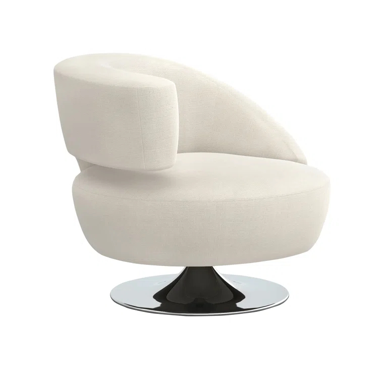 Isabella Upholstered Swivel Barrel Chair