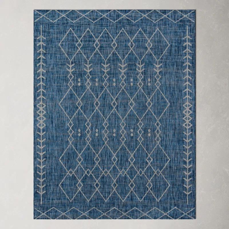 Momeni Villa Monaco Blue/Gray Indoor/Outdoor Rug