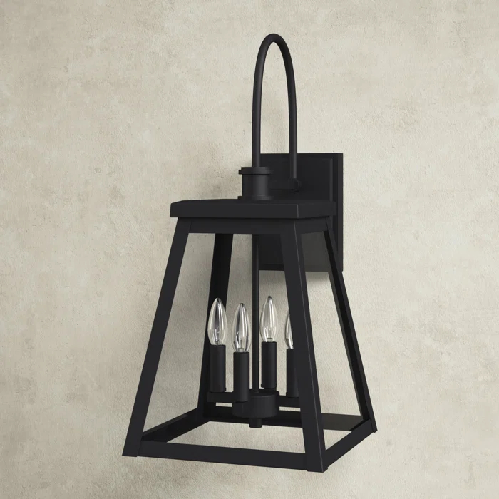Wrentham 4 Light Bell Outdoor Aluminum Wall Light