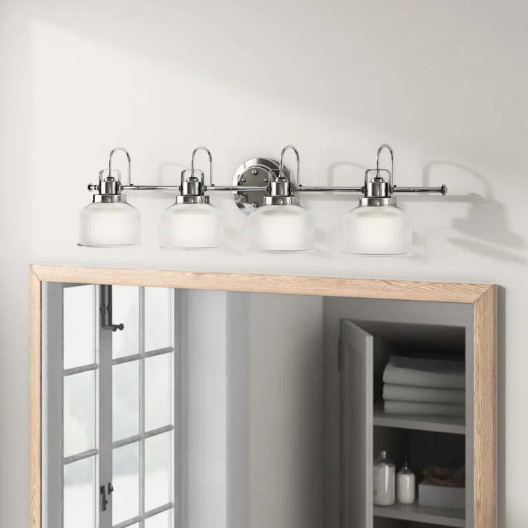 Rosser 4 Light Transparent Dimmable Vanity Light
