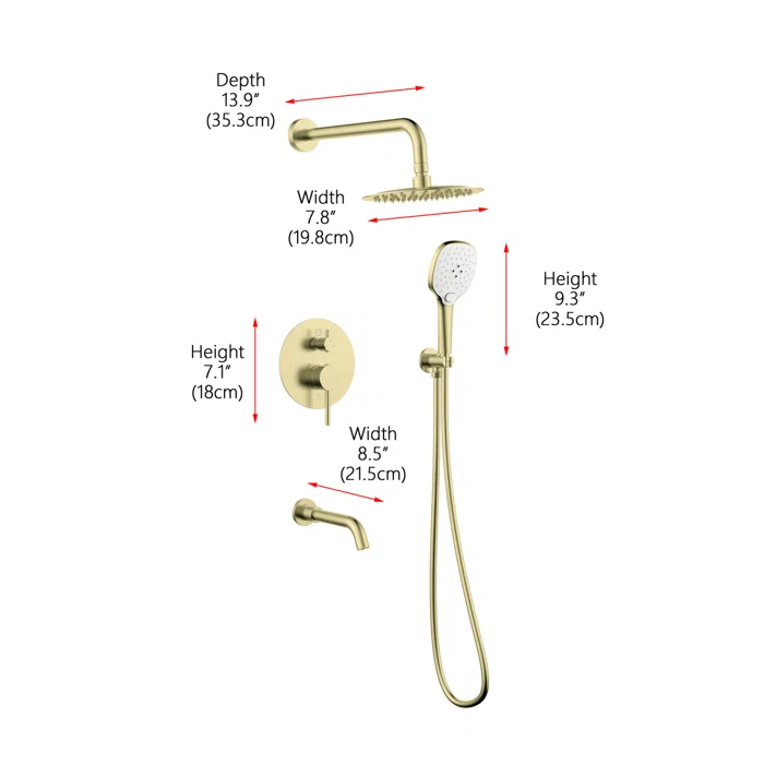 George Pressure-Balanced All-In-One Kit with Rough in-Valve