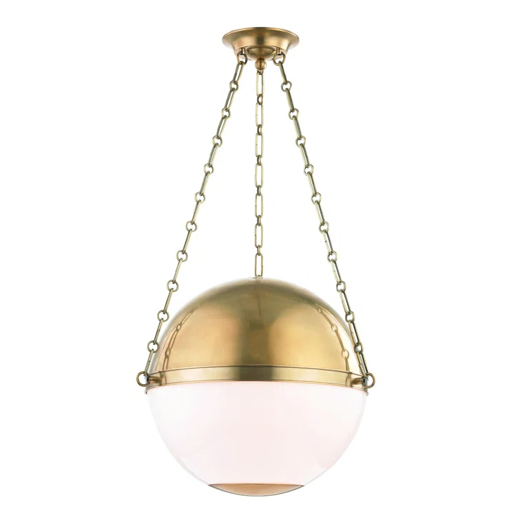 Aerin Round Pendant Light - Aged Brass / Large