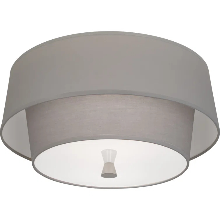 Robert Abbey Decker Flushmount in Polished Nickel Color