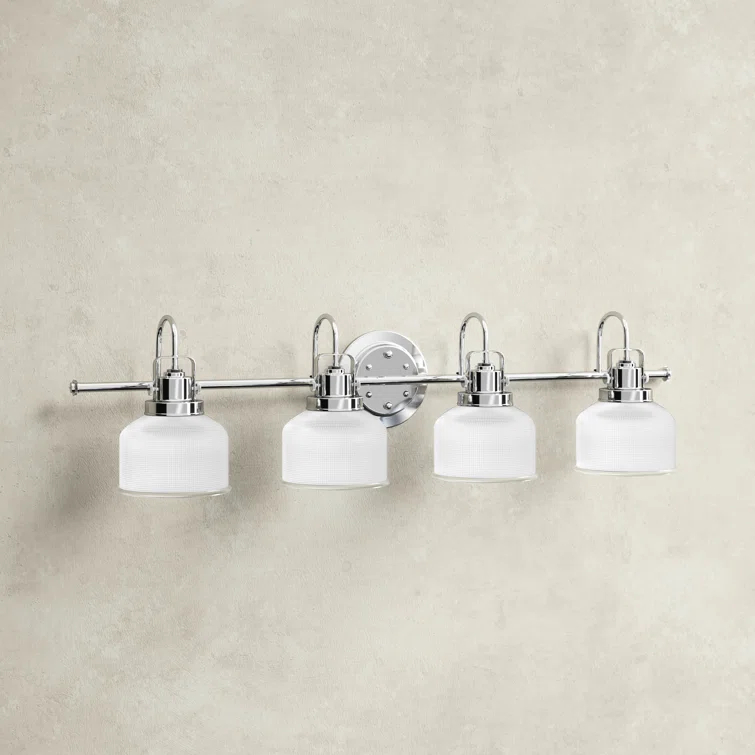 Rosser 4 Light Transparent Dimmable Vanity Light