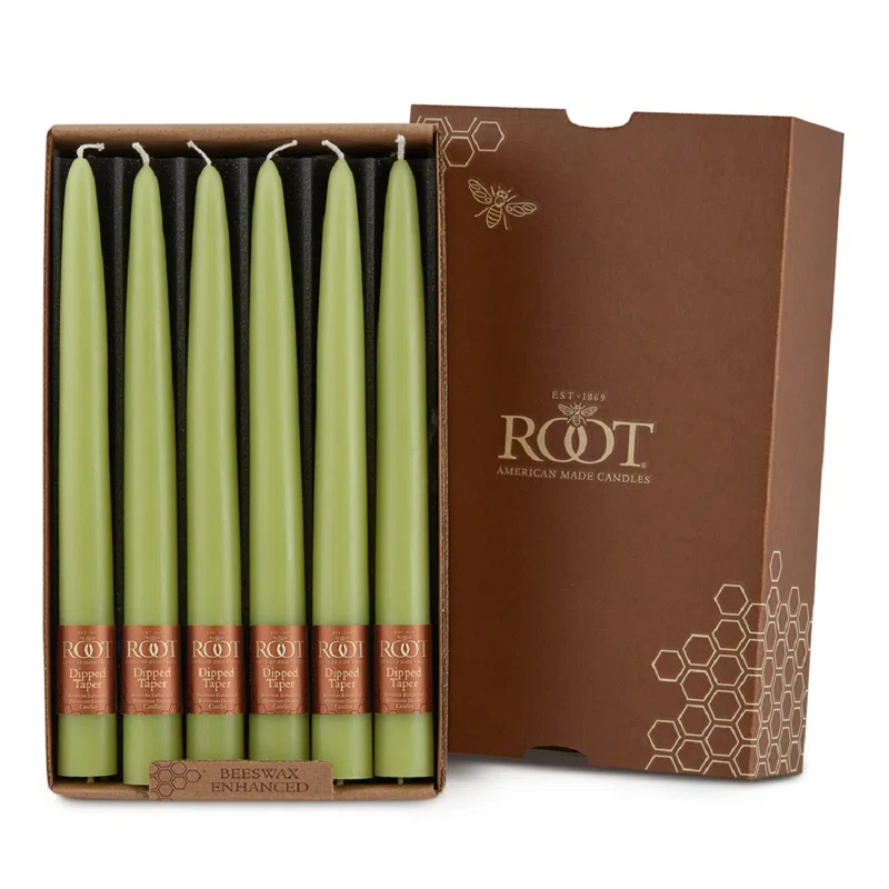 12 Piece Unscented Taper Candle Set