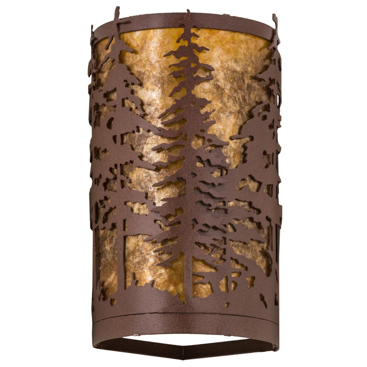 Rustic Lodge Flush Mounted Sconce