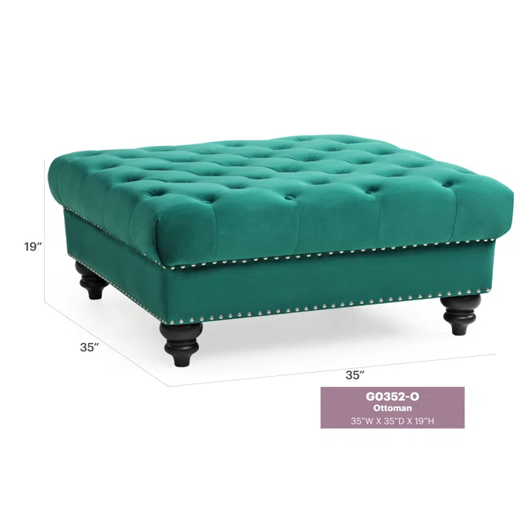 Nola Velvet Ottoman