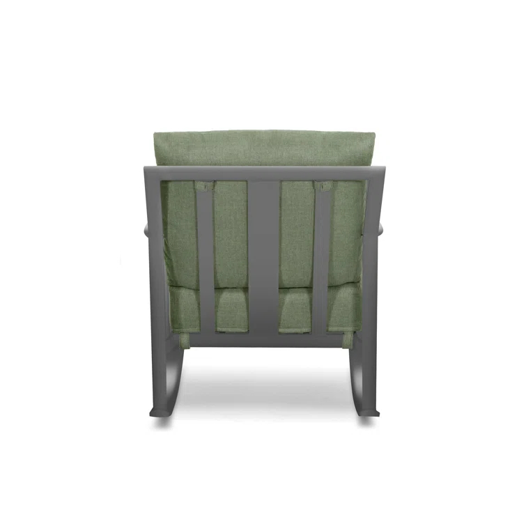 Outdoor Rocking Metal Chair with Cushions