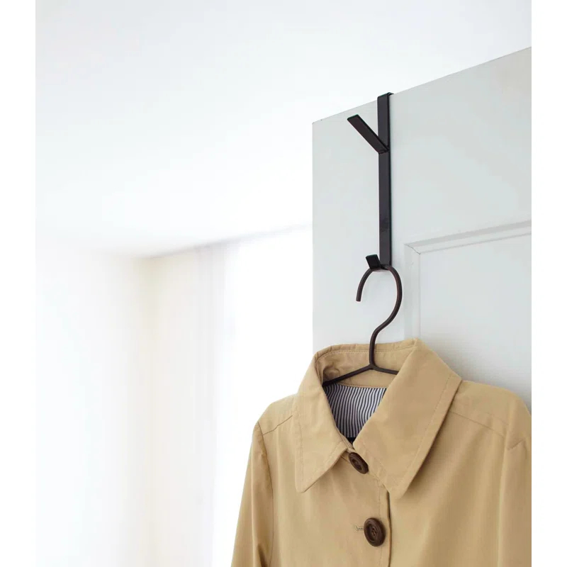 Yamazaki Home Over The Door Hook - Hanging Coat Rack, Steel, Over-the-Door