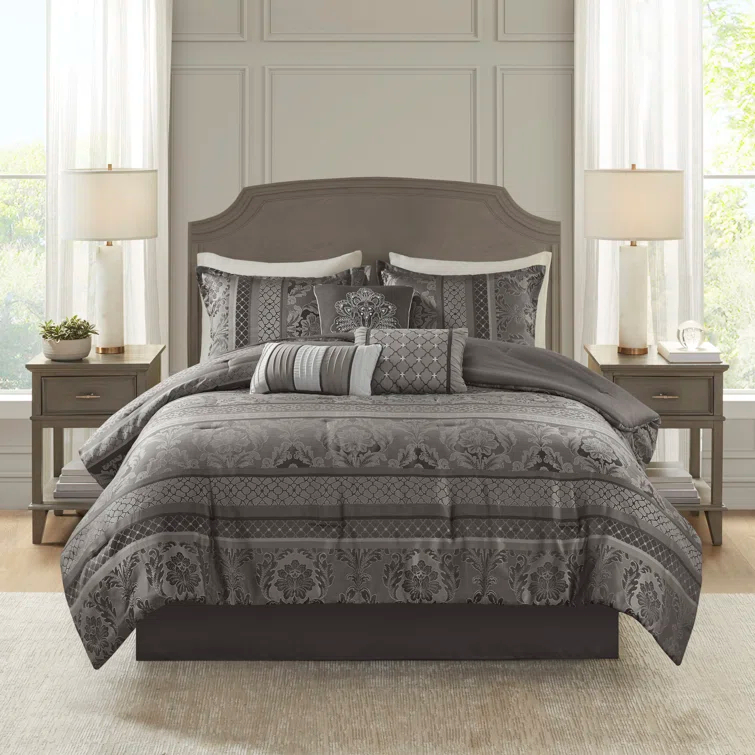 Madison Park Bellagio 7 Piece Jacquard Comforter Set