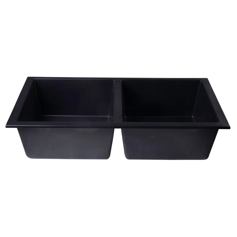 34'' L Double Bowl Granite Kitchen Sink