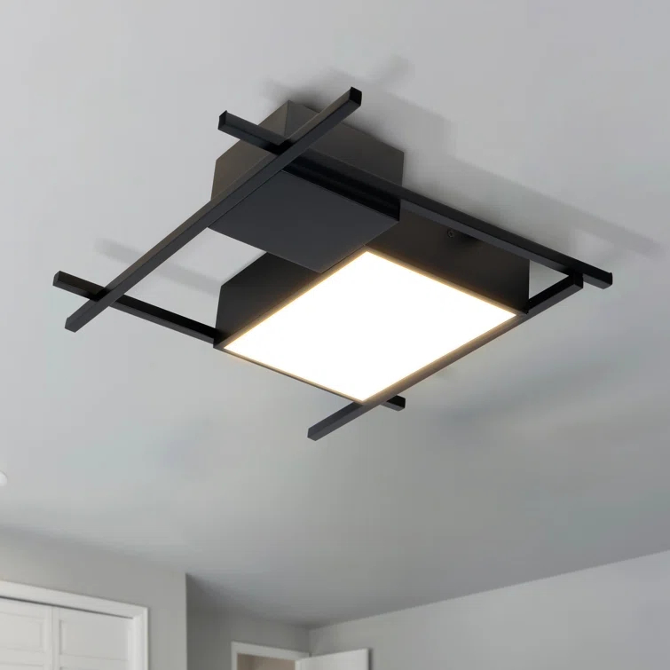 Radium 19-in Integrated LED Rectangular ETL Certified Semi Flush Ceiling Light