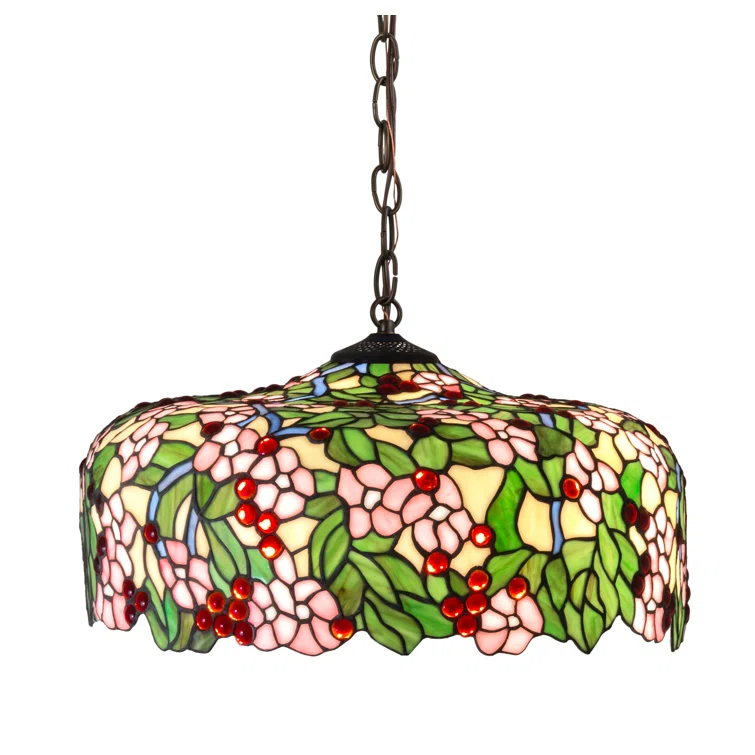 Meyda Lighting 20"W Tiffany Cherry Blossom Pendant