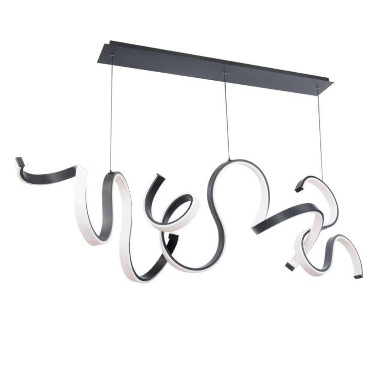 Tempest 1 - Light Black LED Kitchen Island Pendant