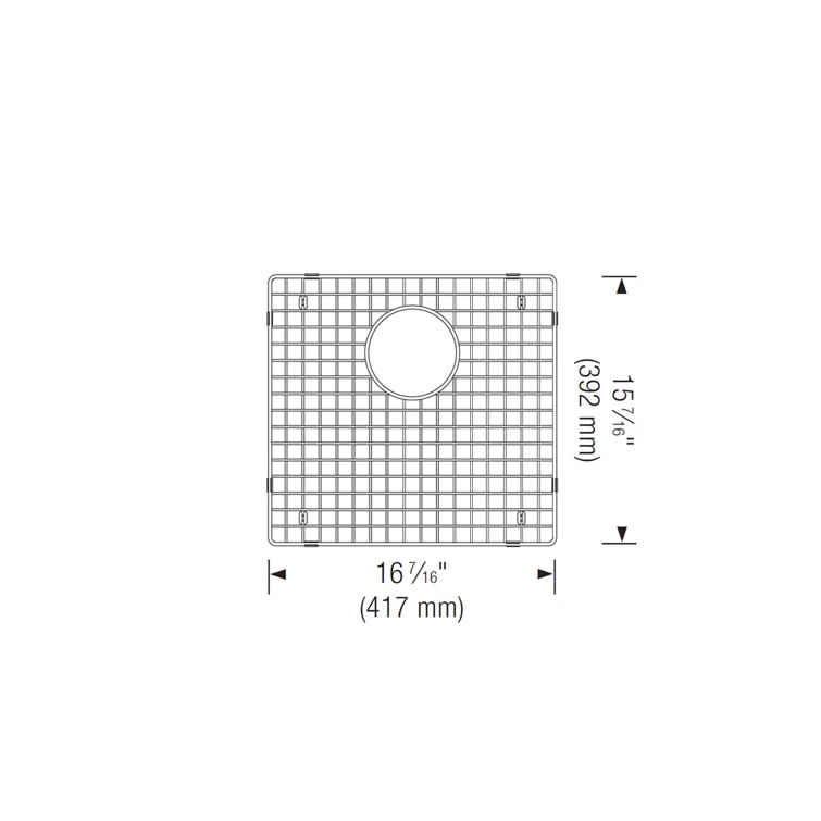 Stainless Steel Bottom Grid for Large Bowl of Precision 60/40 Sinks