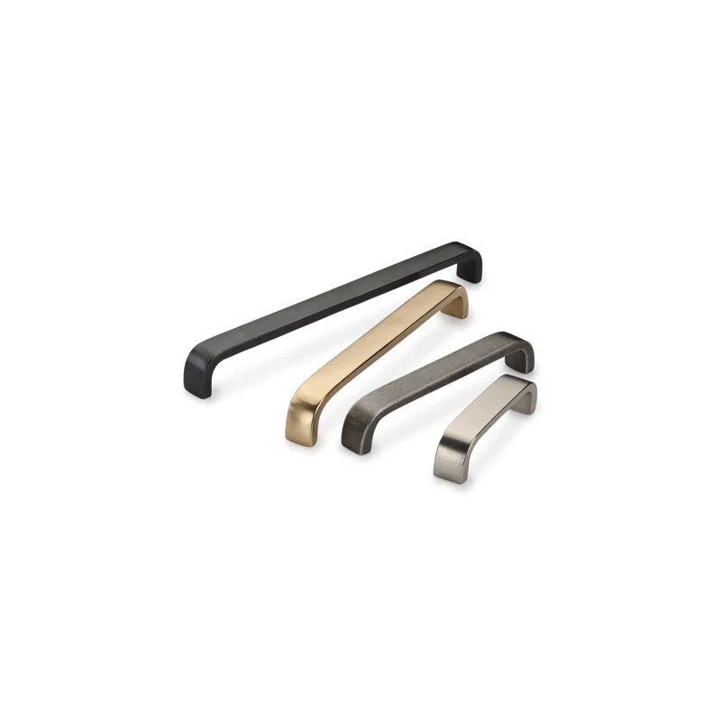 Dark Bronze Modern Wide Arc Cabinet Pull with Mounting Hardware