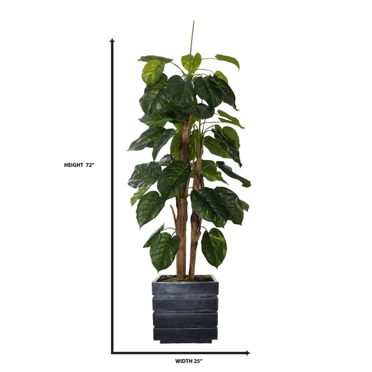 Panama 66" Artificial Scindapsus Aureus Tree in Planter