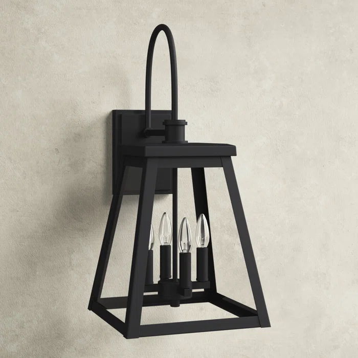Wrentham 4 Light Bell Outdoor Aluminum Wall Light