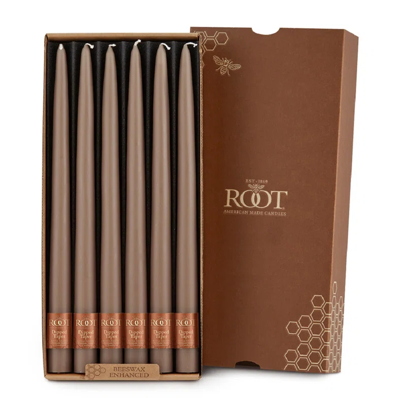 12 Piece Unscented Taper Candle Set
