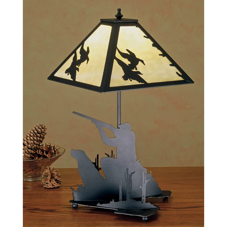 Rustic Lodge Metal Novelty Lamp