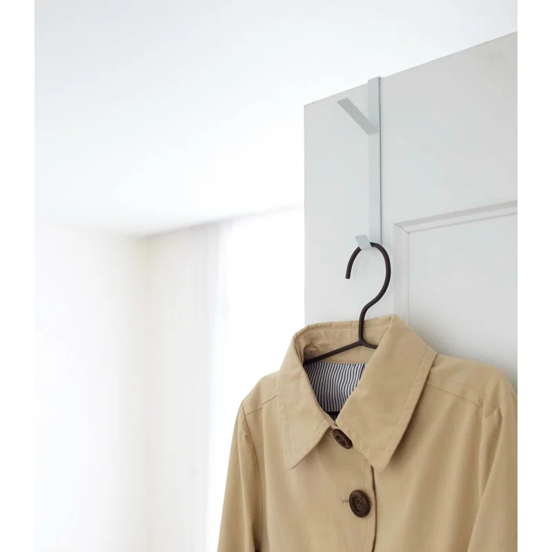 Yamazaki Home Over The Door Hook - Hanging Coat Rack, Steel, Over-the-Door
