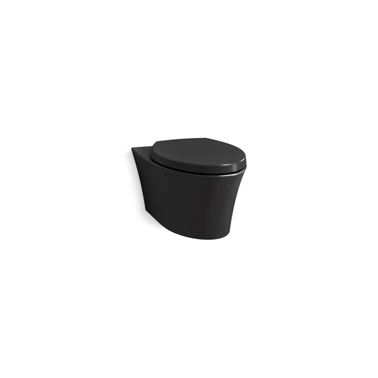 Veil Wall-Hung Compact Elongated Toilet, Dual-Flush