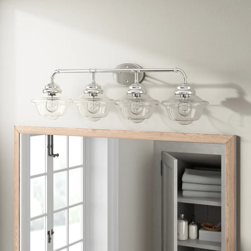 Anderson 4 Light Transparent Dimmable Vanity Light