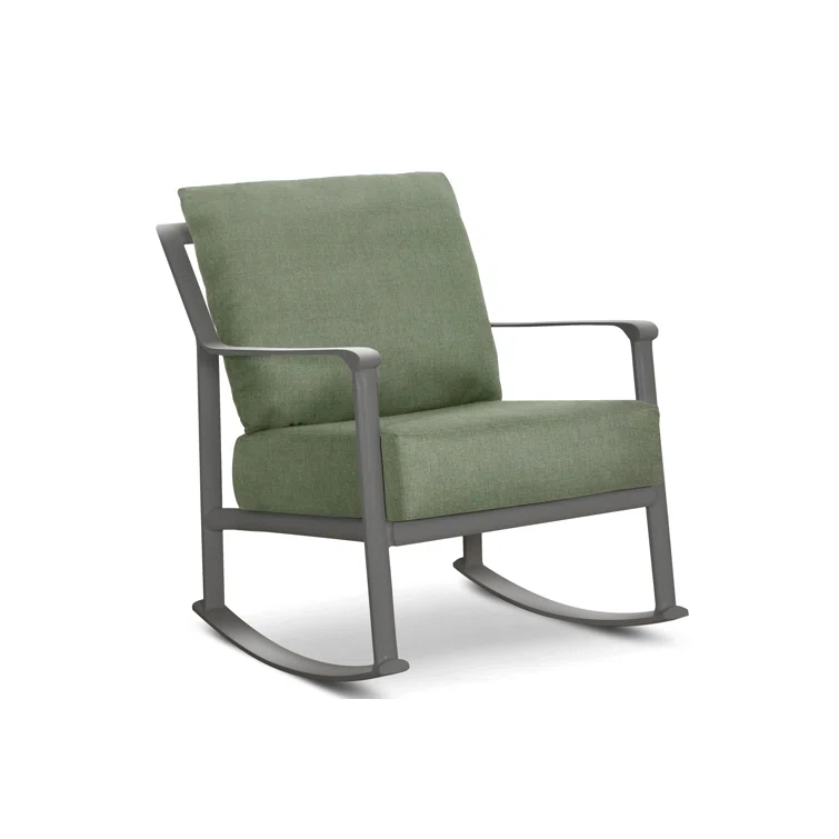 Outdoor Rocking Metal Chair with Cushions