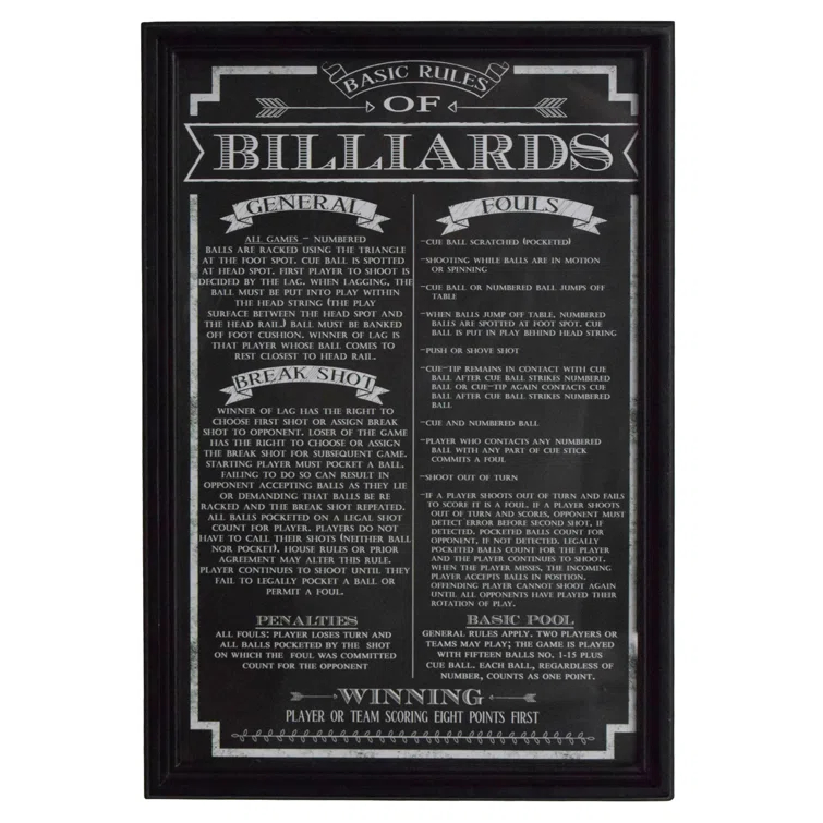 Hathaway Games " Billiard Game Rules "