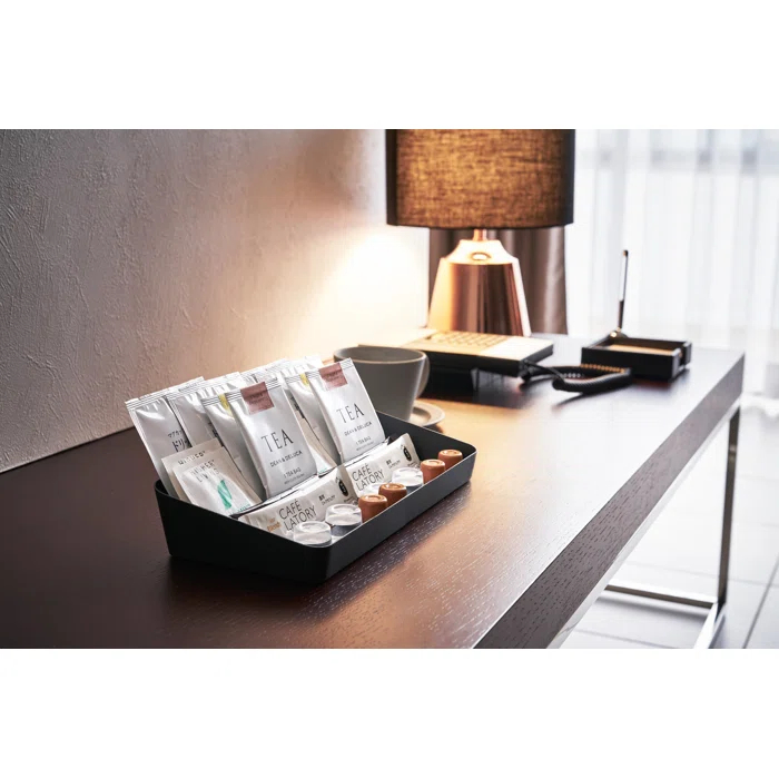 Yamazaki Home Space Saving Vanity Tray, Sloped, Steel, Large