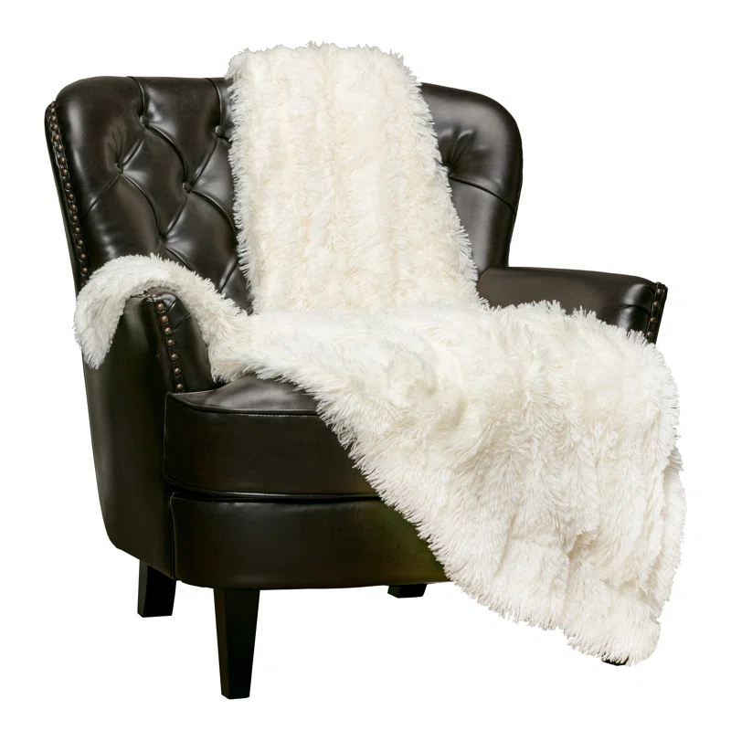 Chanasya Shaggy Shaggy Super Elegent Sherpa Long Fur Throw