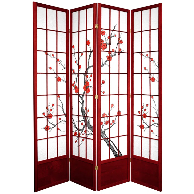 83.5" Cherry Blossom Shoji Room Divider