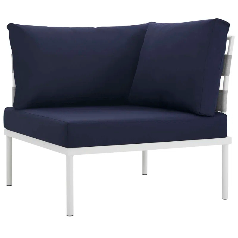 Carmine 6 Piece Outdoor Patio Aluminum Sectional Sofa Set