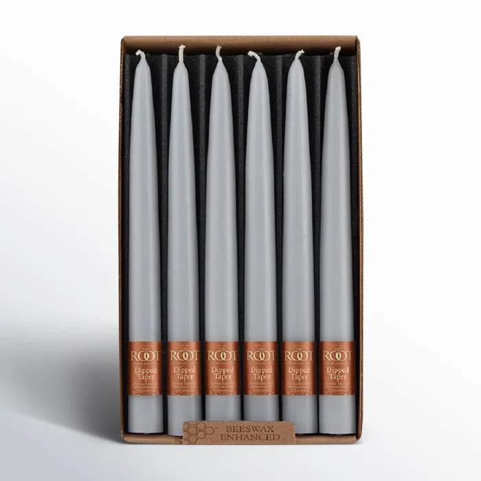 12 Piece Unscented Taper Candle Set