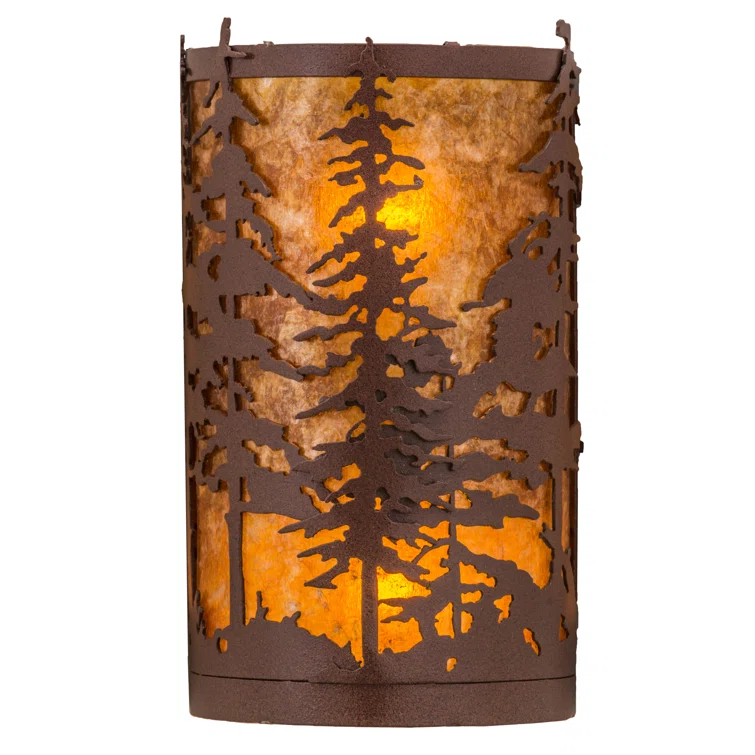Rustic Lodge Flush Mounted Sconce